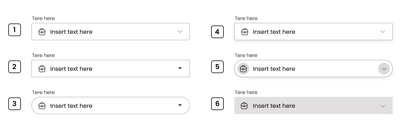 DROPDOWN STYLES